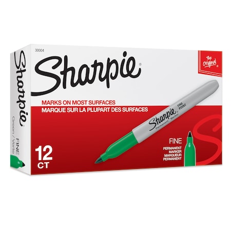 Sharpie Fine Point Permanent Markers, 4 Assorted Colors Per Set, 12PK 30004